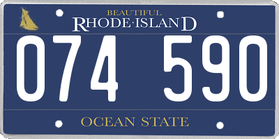 RI license plate 074590