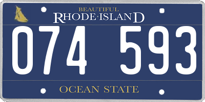 RI license plate 074593
