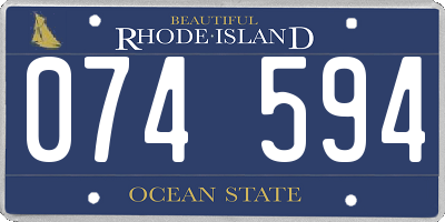 RI license plate 074594