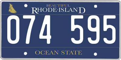 RI license plate 074595