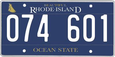 RI license plate 074601