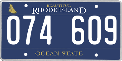 RI license plate 074609