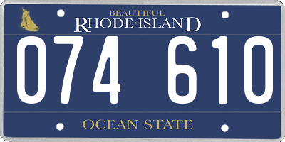 RI license plate 074610