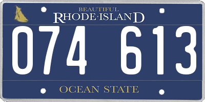 RI license plate 074613