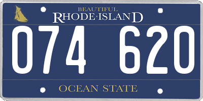 RI license plate 074620