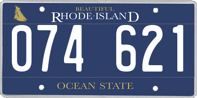 RI license plate 074621