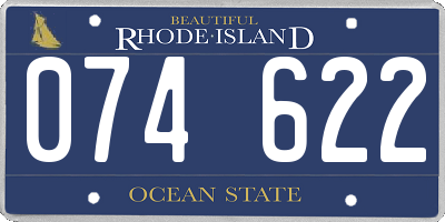 RI license plate 074622