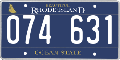 RI license plate 074631