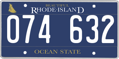 RI license plate 074632