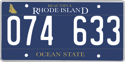 RI license plate 074633