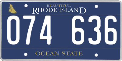 RI license plate 074636
