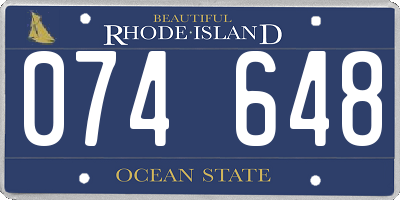 RI license plate 074648