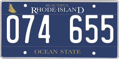 RI license plate 074655