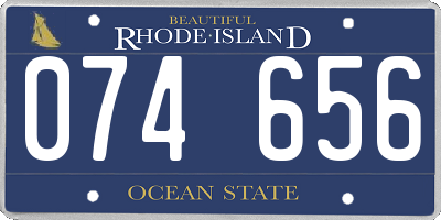 RI license plate 074656