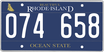 RI license plate 074658