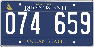 RI license plate 074659