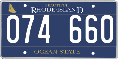 RI license plate 074660