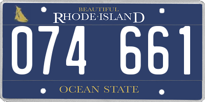 RI license plate 074661