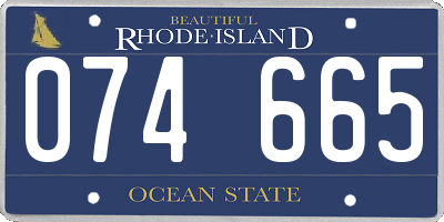 RI license plate 074665