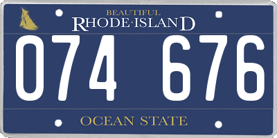 RI license plate 074676