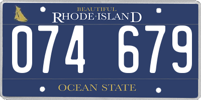 RI license plate 074679