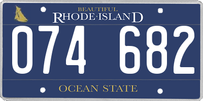 RI license plate 074682