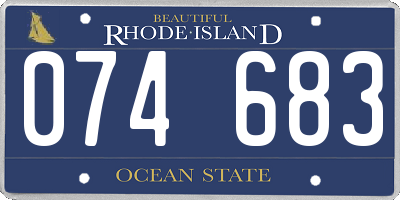 RI license plate 074683