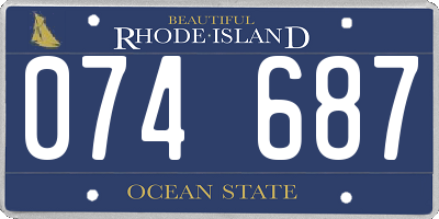RI license plate 074687