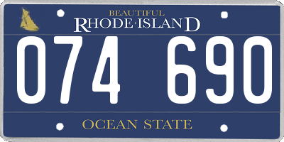 RI license plate 074690