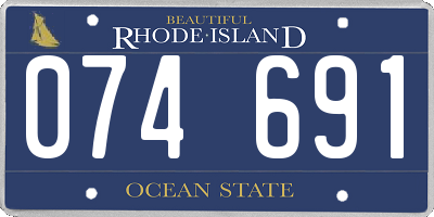 RI license plate 074691