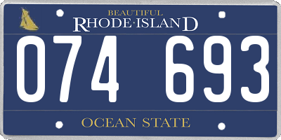 RI license plate 074693