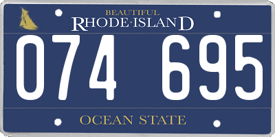 RI license plate 074695