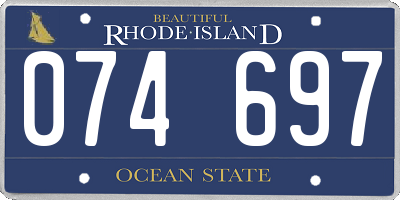 RI license plate 074697