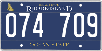 RI license plate 074709