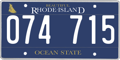 RI license plate 074715