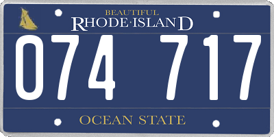 RI license plate 074717