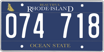 RI license plate 074718