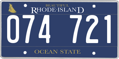 RI license plate 074721