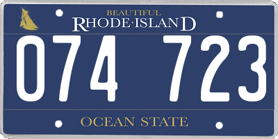 RI license plate 074723