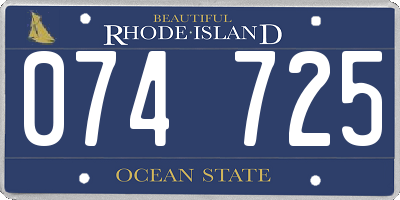 RI license plate 074725