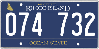 RI license plate 074732