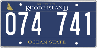 RI license plate 074741