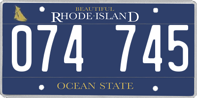 RI license plate 074745