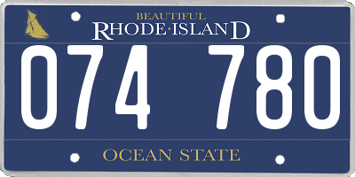 RI license plate 074780