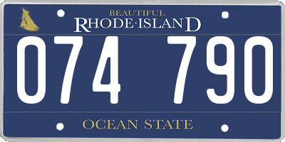RI license plate 074790