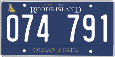 RI license plate 074791