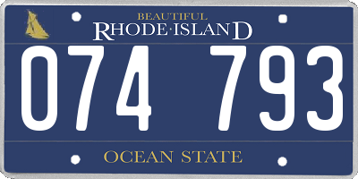RI license plate 074793