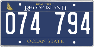 RI license plate 074794
