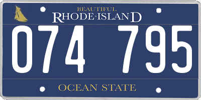 RI license plate 074795
