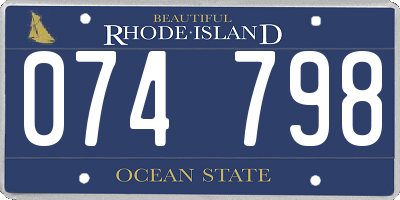 RI license plate 074798